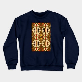 Manjak African Wax Textile Tribal Pattern Earth Colours Crewneck Sweatshirt